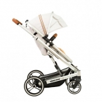 Комбинирана бебешка количка 2 в 1 с кош за новородено divaina grey melange